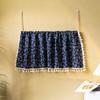 Japanese Dark Blue Retro Homestay Decorative Door Curtain Cotton And Linen Fabric Short Curtain Small Curtain Fringed Bookcase Blocking Partition