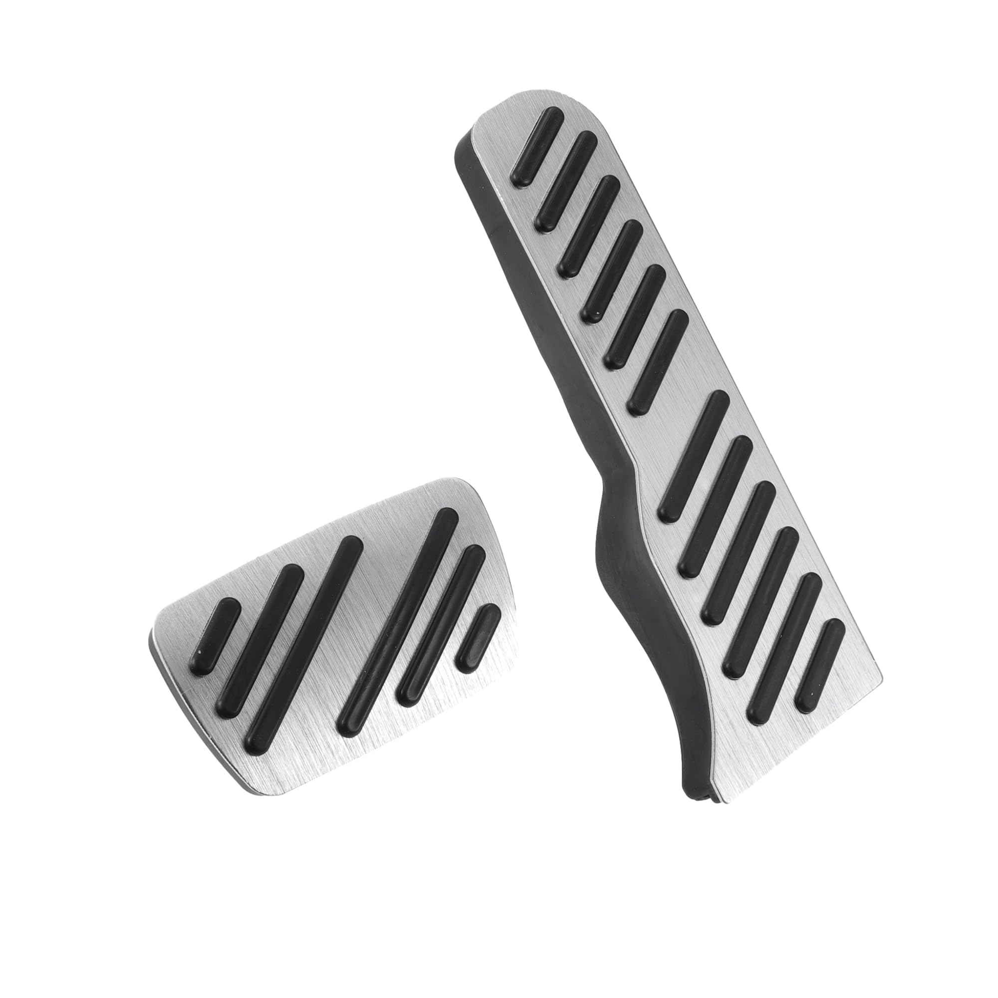 

Motoforti Brake and Accelerator Pedal Covers for Chevy Camaro Black Silver 1 Set 2016-2023, Metal, Tone,