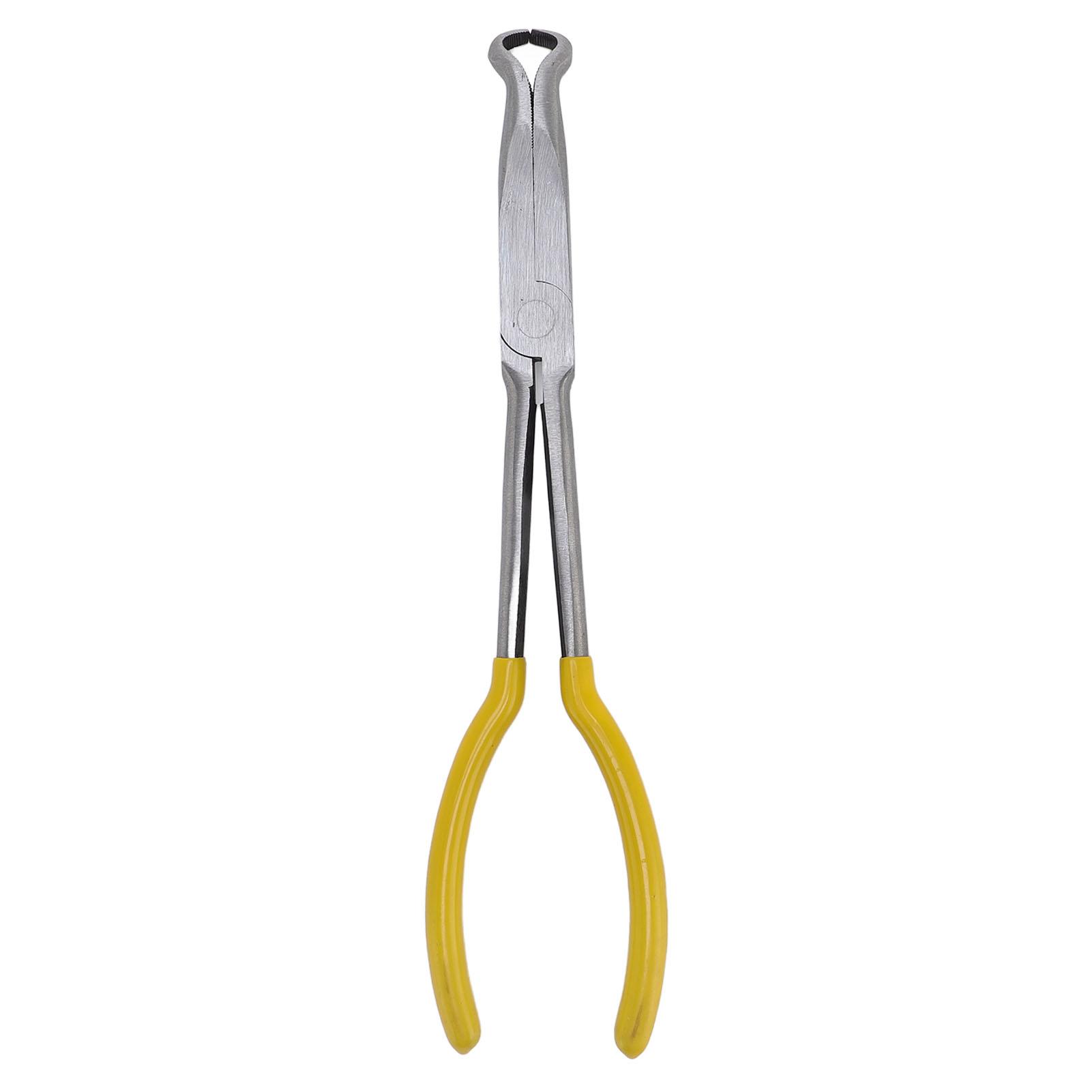 

11-дюймовые плоскогубцы для хомутов шлангов с длинным захватом, высокоуглеродистая сталь, эргономичный дизайн, универсальная посадка для автомобилей