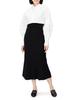 SNIDEL Crop Shirt Layered Knit Dress SWNO225046 Women's Black 0