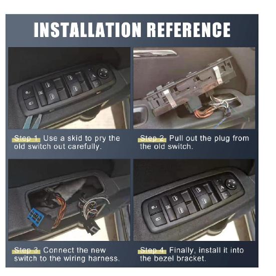 Electric Window Switch Push Button Switch Master Front Right Driver Side RHD 22pins for Honda Civic 2006-2010 6.19-4 OEM:35750-SNV-H52 35750-SNV-H51