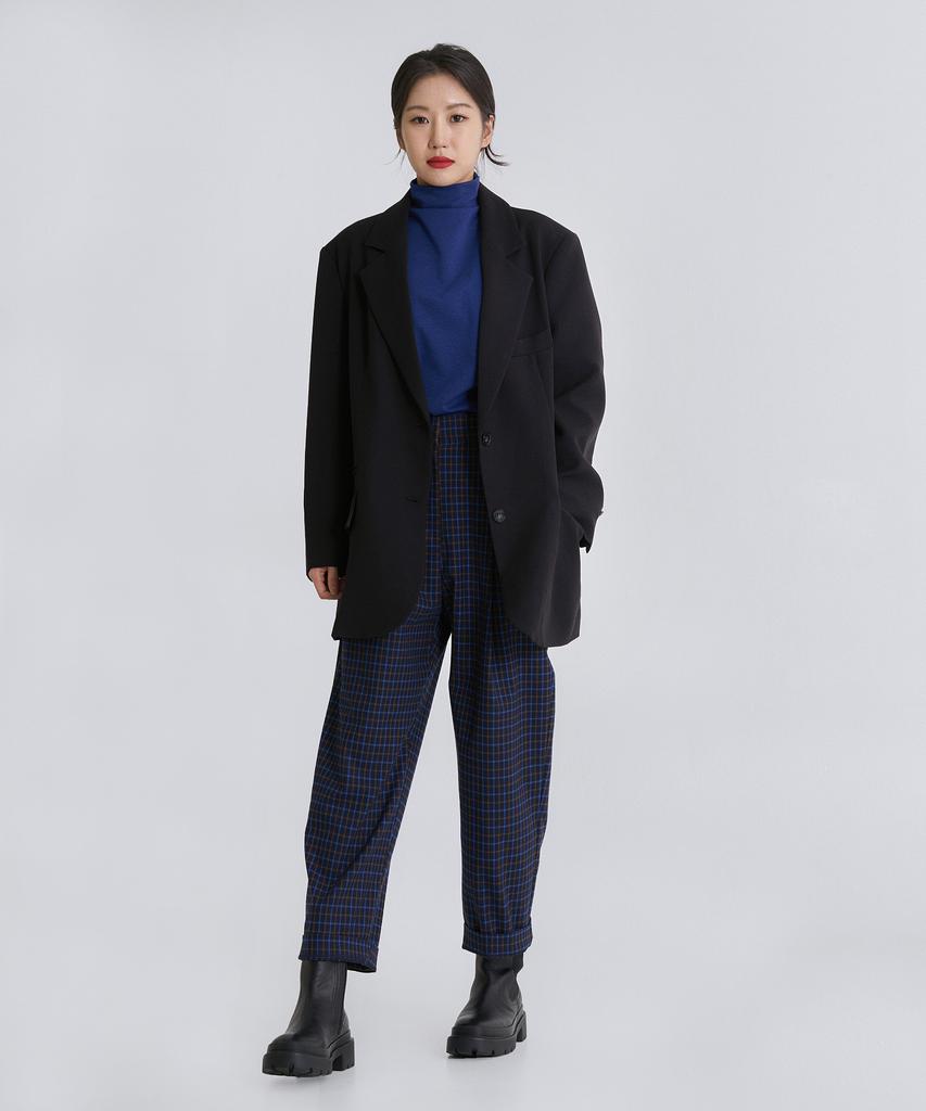 Peulleio Check Pants _ Blue