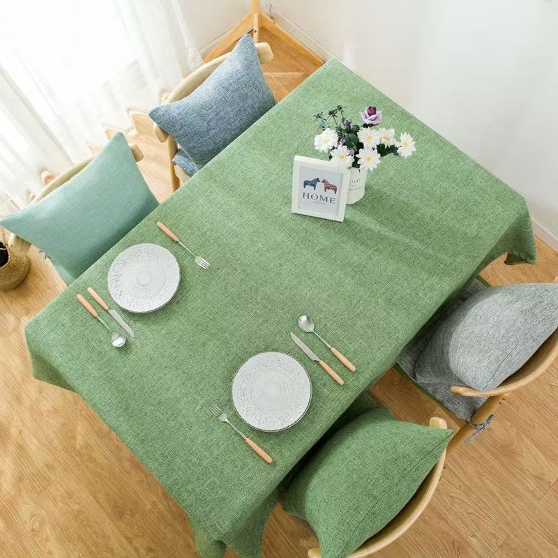 Rectangle Tablecloth Linen Textured Waterproof & Stain Resistant Table Cloth Wrinkle Free Decorative Fabric Farmhouse Table Cover