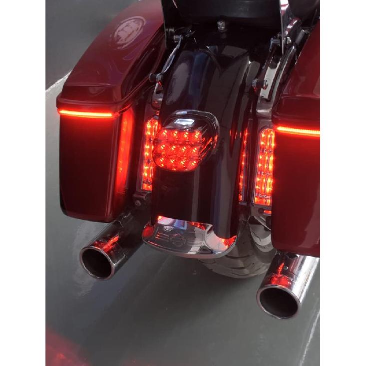 Motorcycle LED Saddlebag Tail Light Running Brake Sequential Turn Signal Lamp Fit for Harley Touring Street Gilde Road King Road Gilde Electra Glide