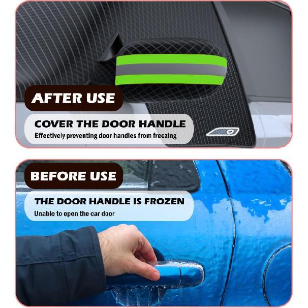 Large Car Windshield Cover For Ice And Snow,Automotive Windshield Snow Covers With Side Window & Rearview Mirror Protector,Winter Magnetic Windshield