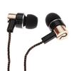 Portable Universal 3.5mm Braided Heavy Bass In-Ear Wired Earphone for Phone