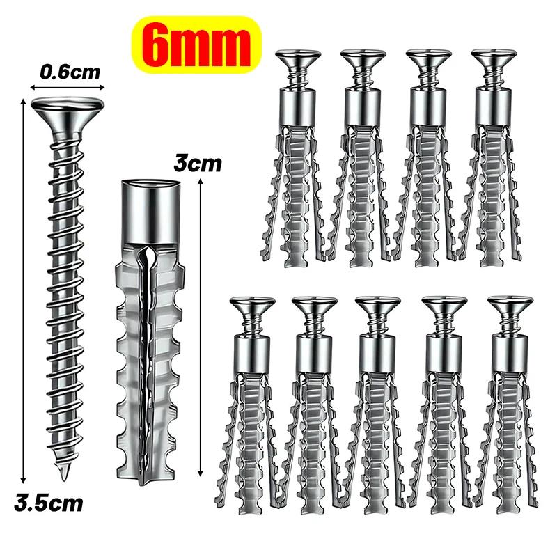 Carbon Steel Wall Anchor With Screws Heavy Duty Self Tapping Screw Drilling Plug Expansion Bolts Drywall Drilling Plug Fasteners