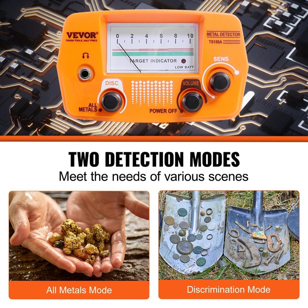 Metal Detector for Adults & Kids, 8 Inch Waterproof Search Coil with High Accuracy Pointer Display, Adjustable 38''-49'' Gold Detector, Lightweight