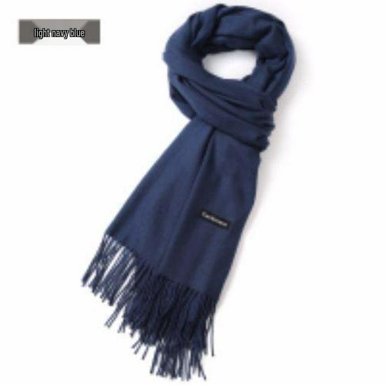 Women's Faux Cashmere Warm Scarf - Autumn/Winter Solid Color Korean Style Shawl