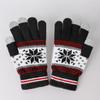 Autumn and Winter Touch Screen Gloves Men's and Women's Fashion Snowflake Finger Split Fleece Thickened Knitted Warm Gloves