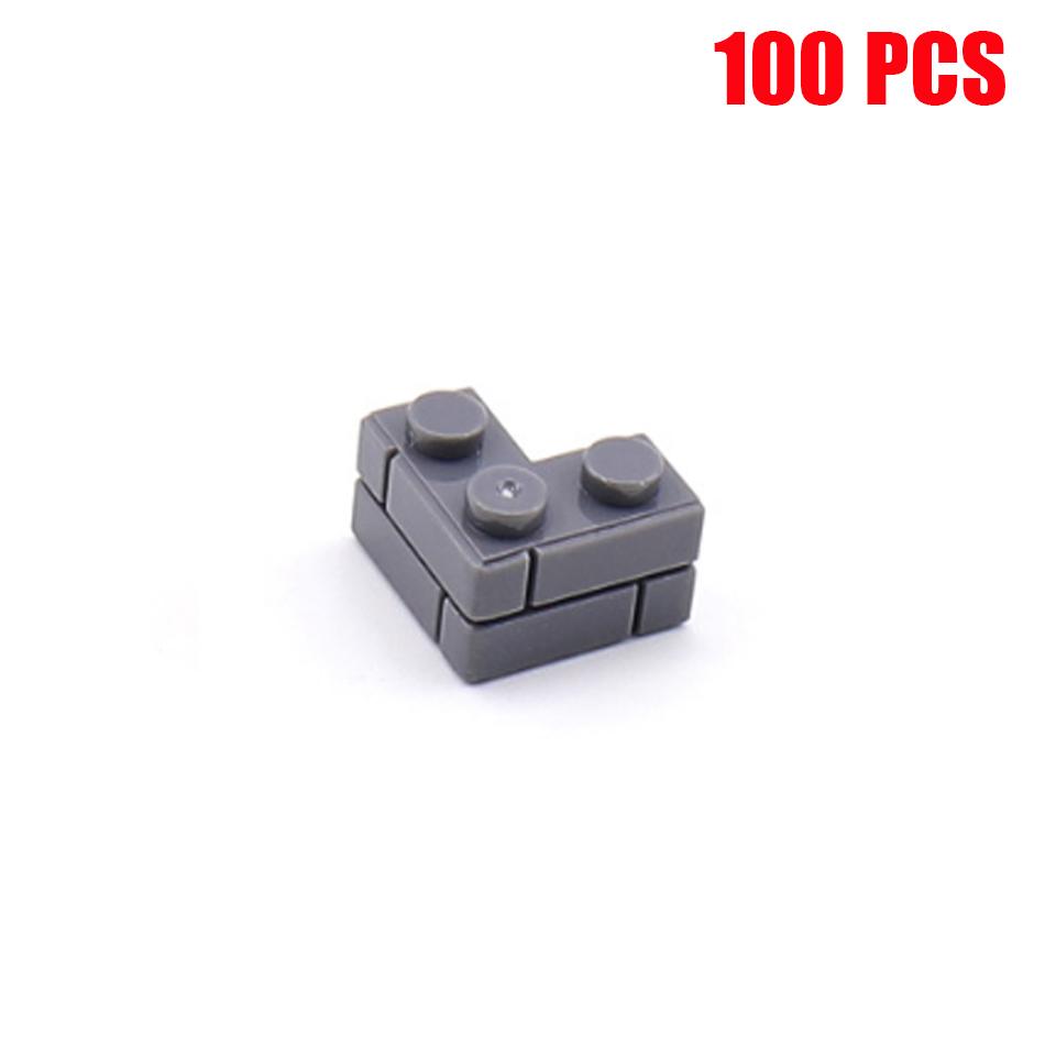 

100 шт. 1x2 точки городская стена кирпичи MOC строительные блоки для дома аксессуары совместимые детали 98283 развивающие детские игрушки «сделай сам»