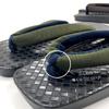 Kyoto Kimono Yuzen Air Zori Sandals for Sizes Black Air Stylish Cushioned Strap Men, 25.5-27cm, Sole, (Black)