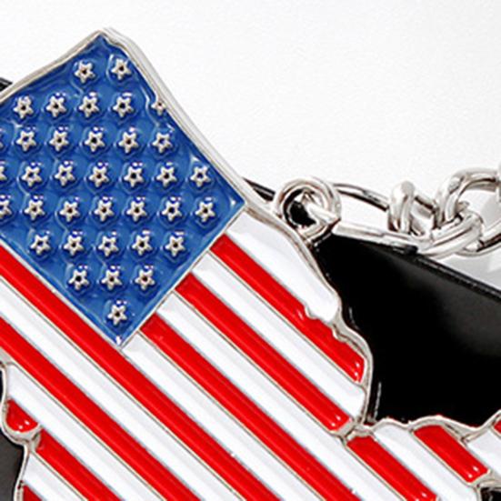 1/4ks Keep America Great Again Keychain Cross Goddess Shape Vzor americké vlajky Kovový přívěsek na klíče pro politické nadšence