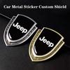 3D Metal Shield Car Emblem Sticker for Jeep Wrangler Grand Cherokee JK Auto Fender Trunk Body Badge Decal Exterior Accessories