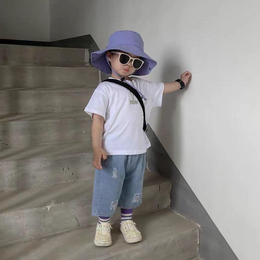 Drawstring Children's Fishmen Hat Quick-dry Kid Summer Sun Hat Candy Color Bucket Hat Outdoor