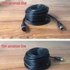 Aviation Head Spring Wire Four-Way Camera Connection Cable for Truck and Semi-Trailer Monitoring