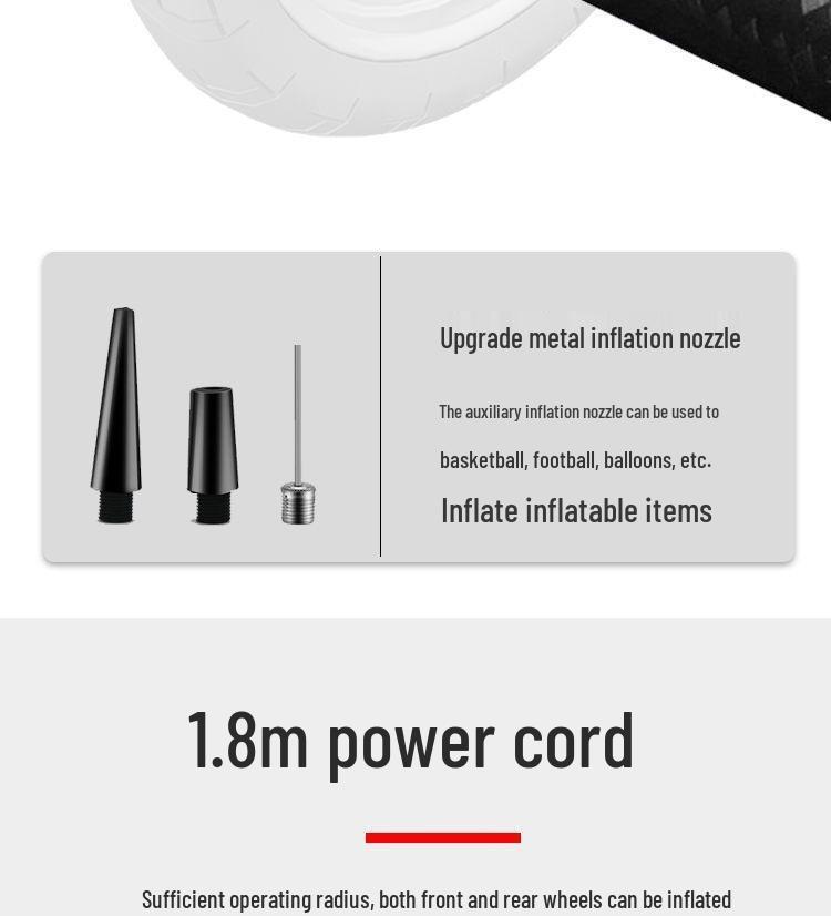 Universal Electric Air Pump for Cars, Motorcycles, and Tricycles