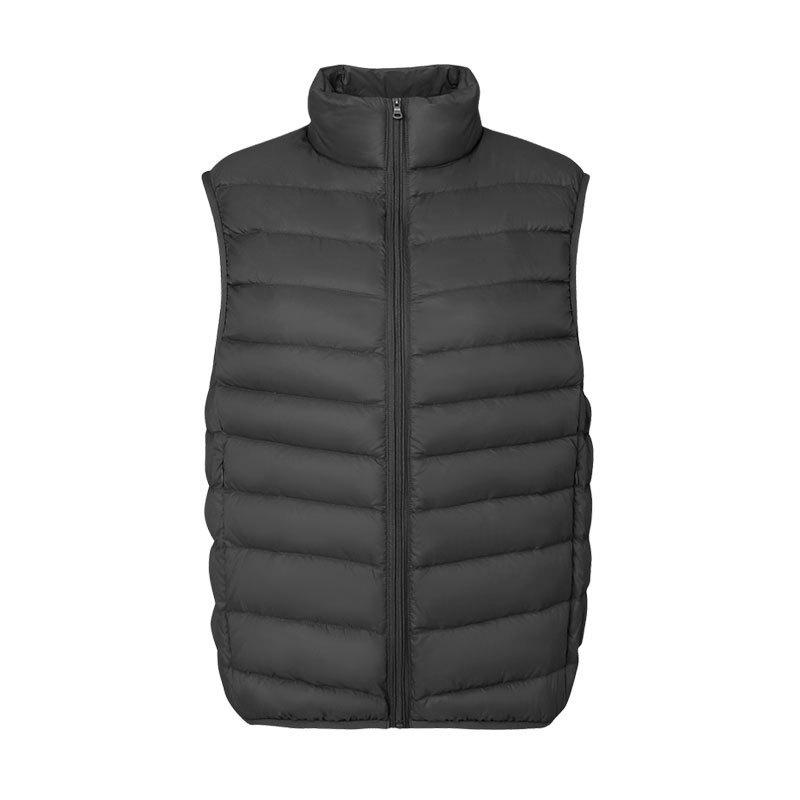 Women's Lightweight Down Vest Stand Collar Zip Up Sleeveless White Duck Down Padded Waistcoat Gilet