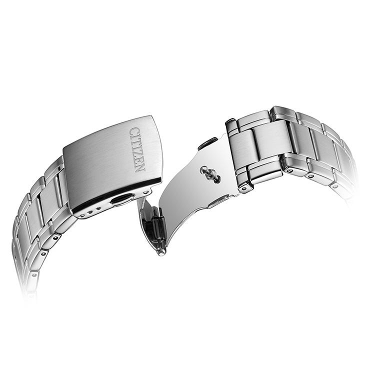 CITIZEN 100m Waterproof Mechanical Movement Stainless Steel Strap Watch 42mm Men's Watches Blue Dial NJ0100-71L