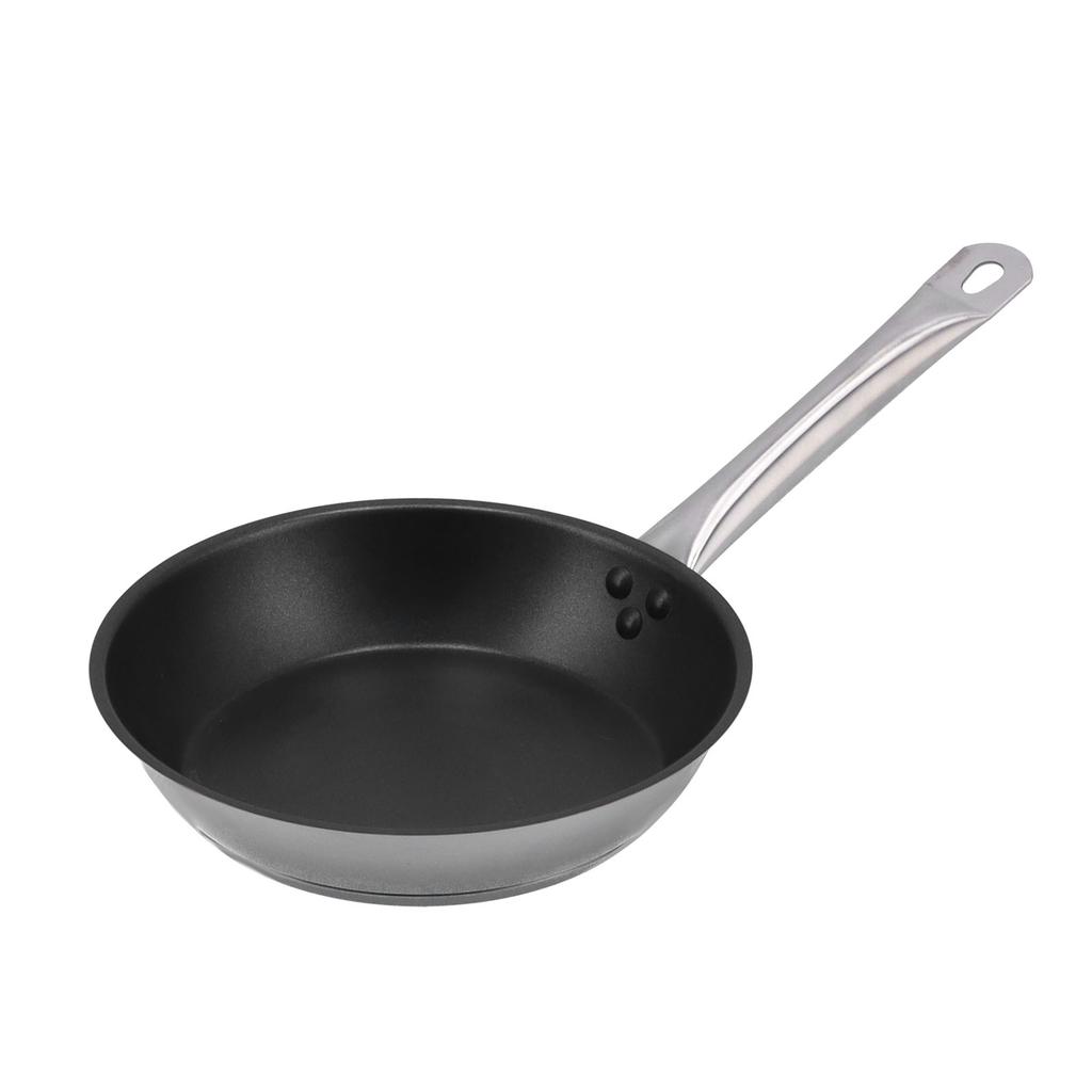 304 Edelstahl Bratpfanne Antihaft Hitzebeständig Eierpfanne Kochgeschirr für Küche Restaurant 220x50mm