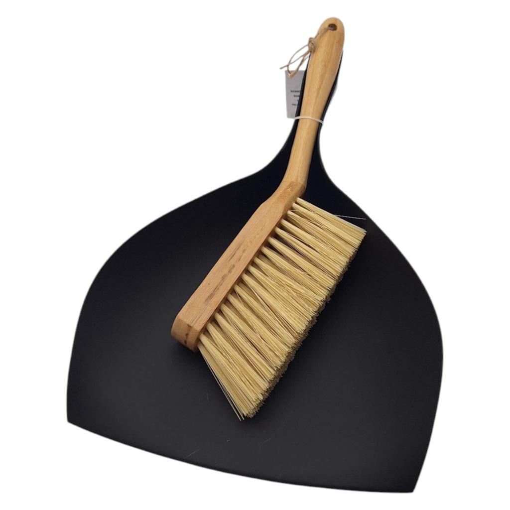 Eco Wooden Dust Pan With Brush For Cleaning Up Dust And Garbage