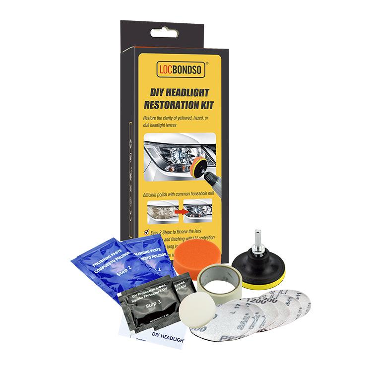 

Headlight Restoration Kit: Electric Sanding, Polishing, and Coating Tools for Enhanced Brightness