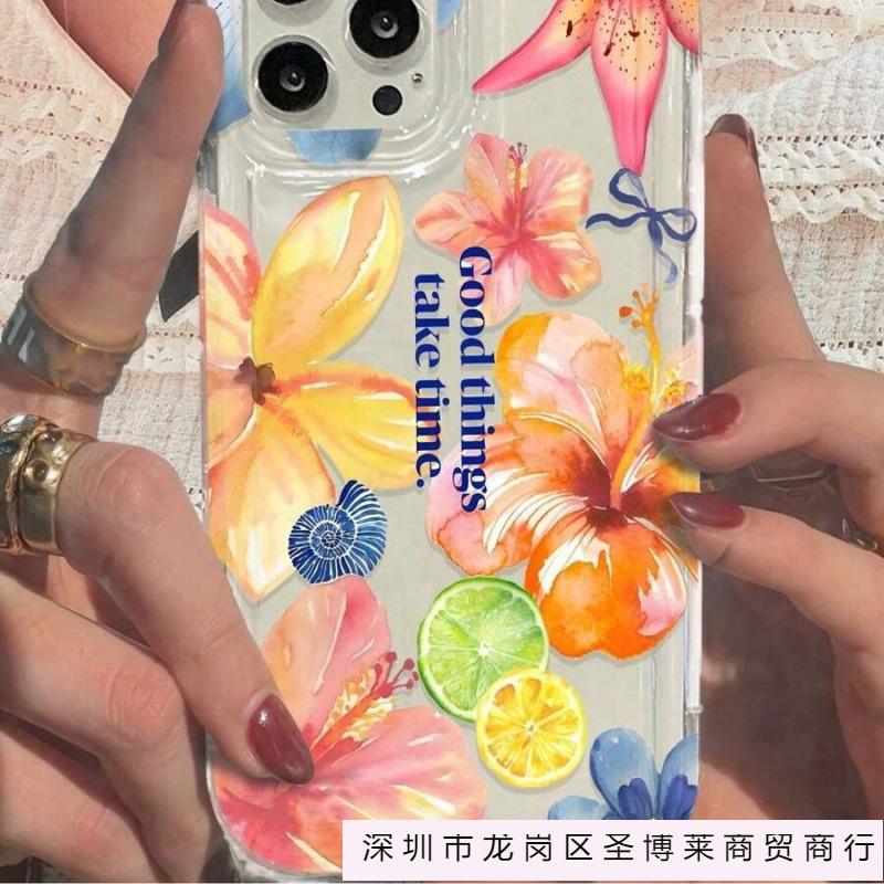 Summer breath is suitable for iPhone16promax Apple 15 mobile phone case 14 transparent 13 airbag 12 explosive 11 Europe and America