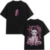 Anime Demon Slayer Kamado Nezuko Graphic T Shirt Men Women Casual Cotton Oversized Tshirts Mens Cartoon Manga Merch T Shirts