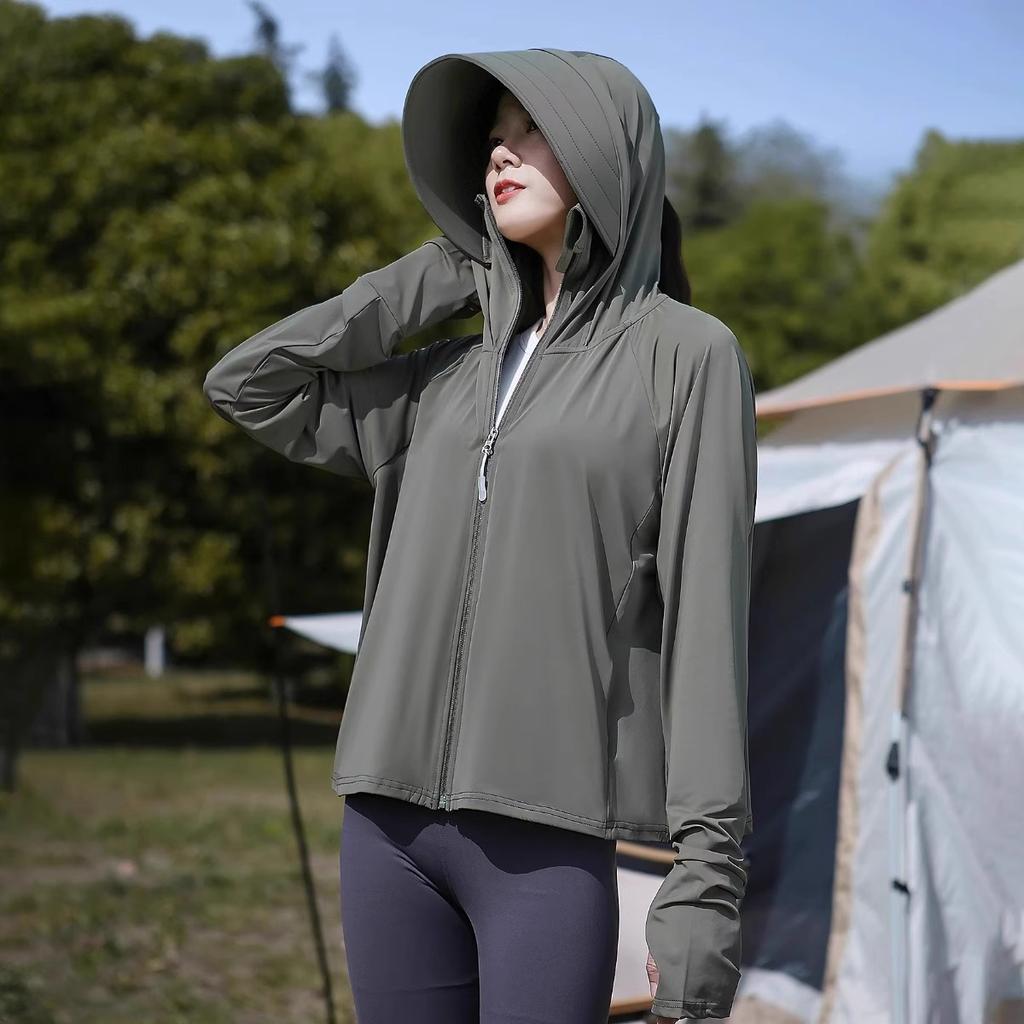 Original Yarn Ice Silk Sun-protective Shirt for Women, Summer 1011 New UV Protection Loose Outdoor Cooling Sun-protective Jacket
