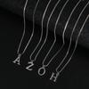 Naszyjniki z wisiorkami z literami A-Z Stal nierdzewna Prosty naszyjnik Stylowy Dla Kobiet Mężczyzn Codzienna biżuteria Prezenty