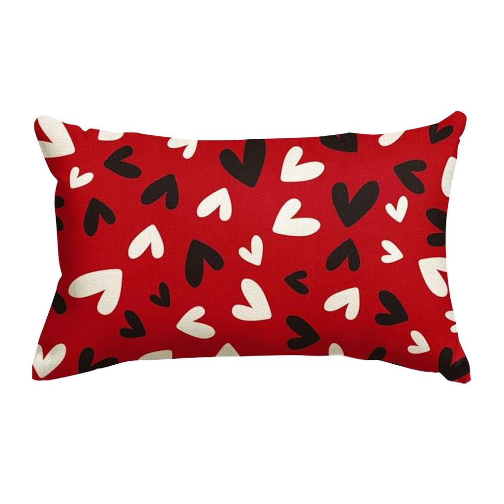 Valentine's Day Pillow Cover, Valentine's Day Heart Striped Wedding Cushion Cover, Sofa Decoration