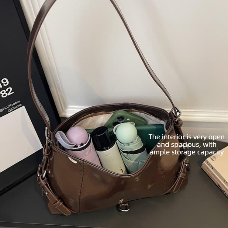 Glossy patent leather underarm bag women's shoulder messenger bag