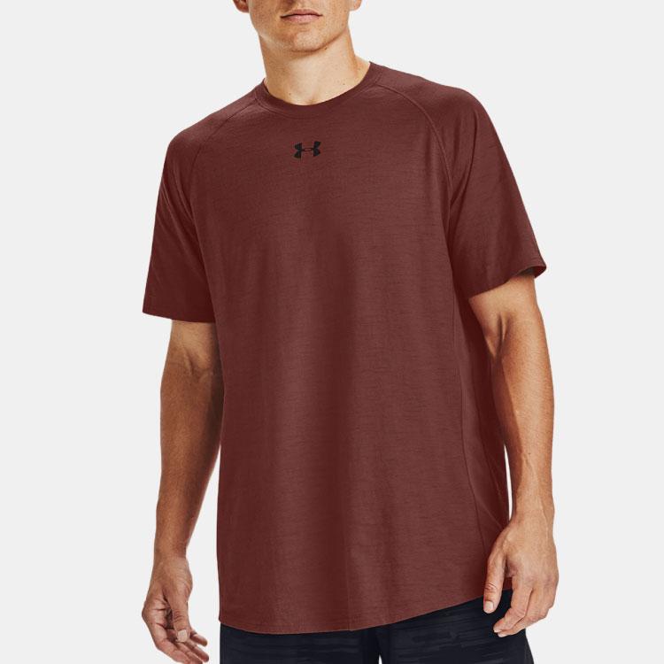 Under Armour Charged Cotton Breathable Training Short Sleeve Raglan T-Shirt Men Tops Red 1351570-688