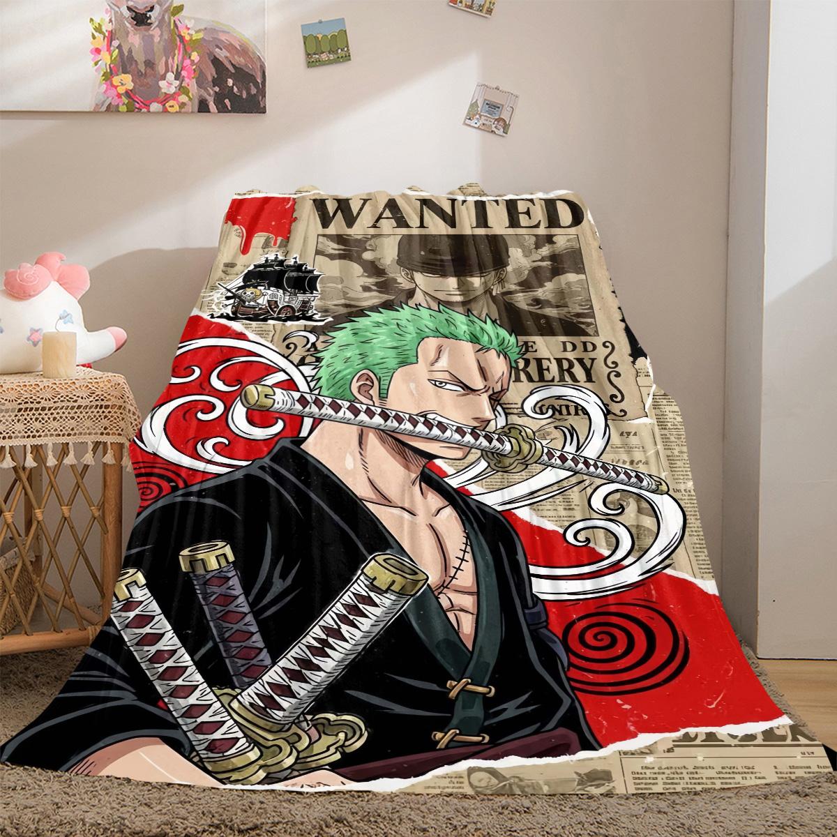 

Monkey D. Luffy Flannel Lightweight Blanket Home Decor Sofa Bed Cover Family Gift For All-Season LXR155 75x90cm