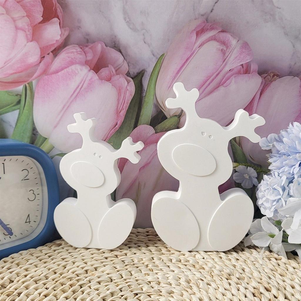 Christmas Elk Silicone Epoxy Resin Mould Plaster Silicone Molds for Epoxy Resin Gypsum Ornament Christmas Decoration