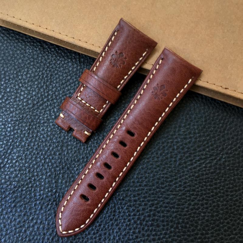 

Мягкий ремешок для часов из натуральной кожи с индивидуальной коричневой резьбой 26 мм, сменный ремешок для часов PAM LUMINOR 1940 1950, браслет 26mm