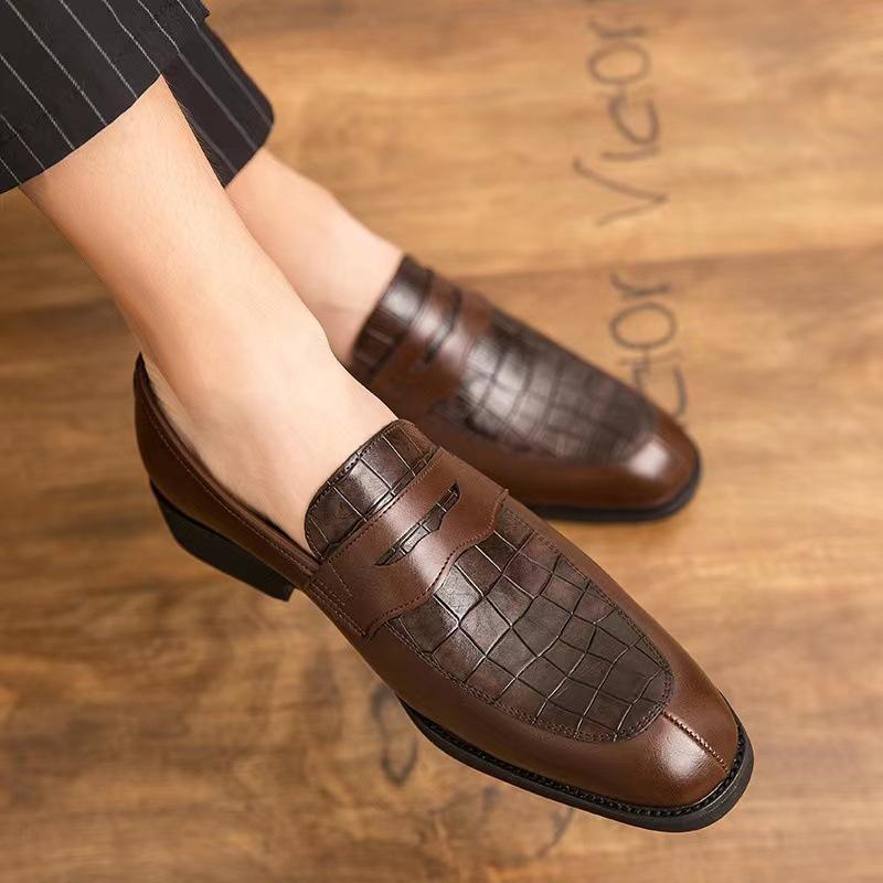 

New Spring Autumn Casual comfortable Pointed Retro Shoes Elegant minimalist Men s Shoes Fashionable Versatile Men s flats 38 темно-коричневого