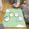 Usagi Flannel Pattern Square Carpet,Area Rug,Carpet Rug for Living Room Bedroom Sofa Playroom Decor,Non-slip Floor Mat