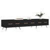 VidaXL Meuble TV noir 150x36x30 cm bois d'ingénierie 829125