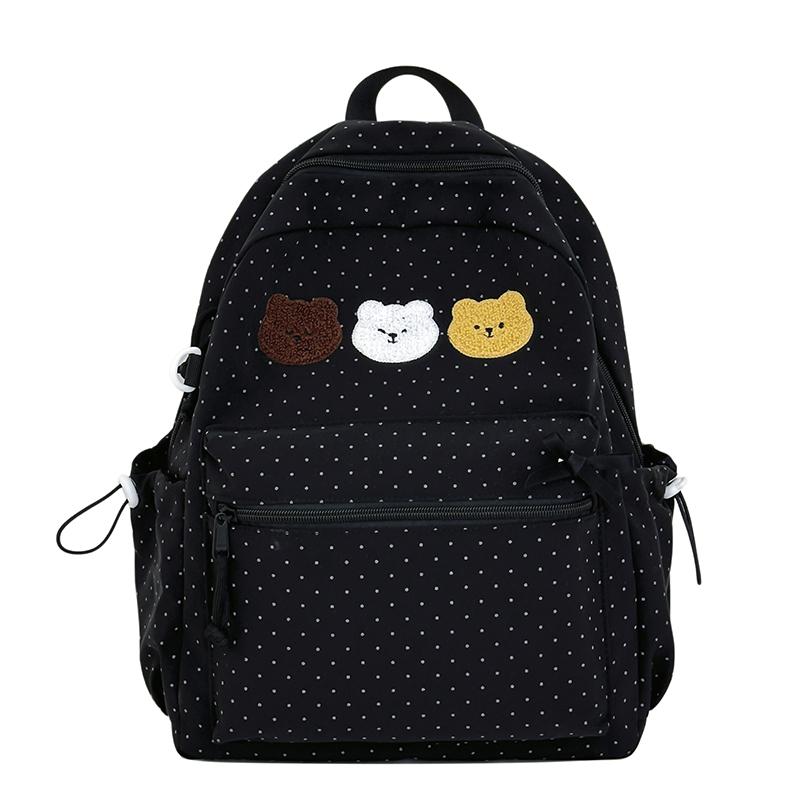 Bear Pattern Large Capacity Student Schoolbag Women s Backpack