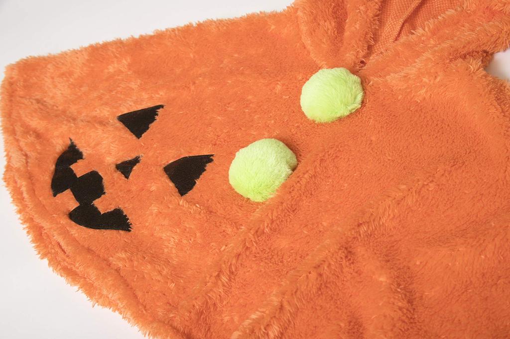 Fluffy Pumpkin Cape Costume Unisex 155cm-165cm