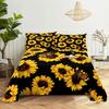 Sunflower Bed Sheet Sets Bouble Single Beds Flower Bedsheet with Pillow Case Full Queen Size 2pcs 3pcs 3D Soft Thin Fabric Home