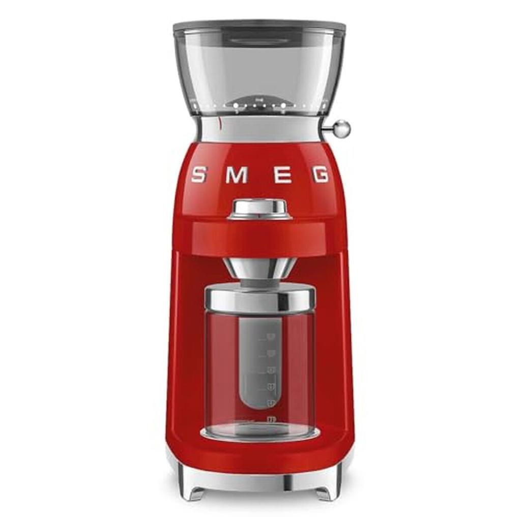 Smeg CGF03RDEU Coffee Grinder 240g 150W Red