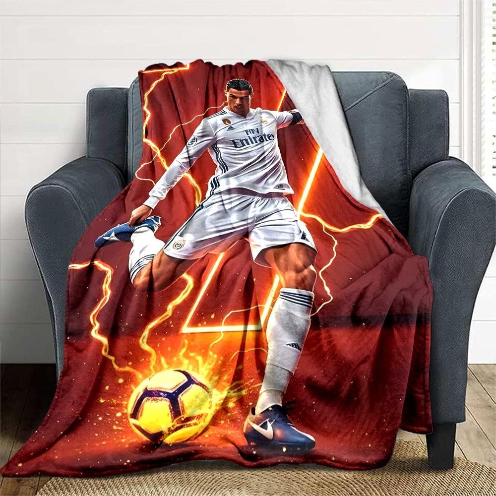 1pc Number 7 Soccer Blanket, Gift, for Men and Women, Soft Blanket, Good for Sofa Bed Couch Travel, Lightweight Flannel Blanket