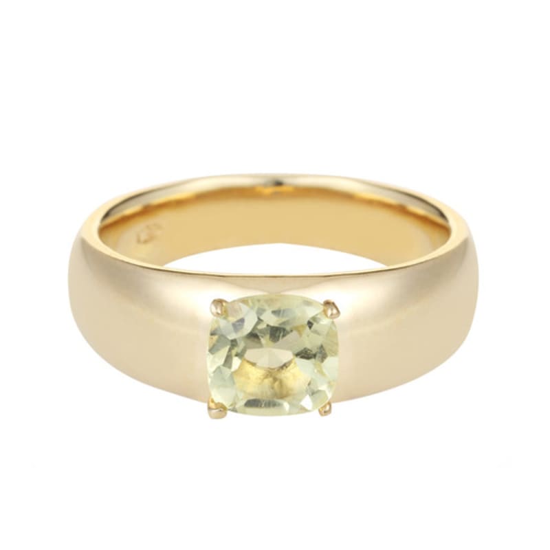 Unsichtbare Collage CONTINUE RING_GOLD LEMONQUARZ