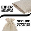 100Pcs 5.9 Inch X 8 Inch Natural Linen Burlap Bags with Jute Drawstring for Gift Bags Wedding Party Favors Jewelry Pouch