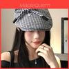 Retro Plaid Bowler Hat For Women With Breathable Windproof Sunshade For Spring Summer Casual Styling