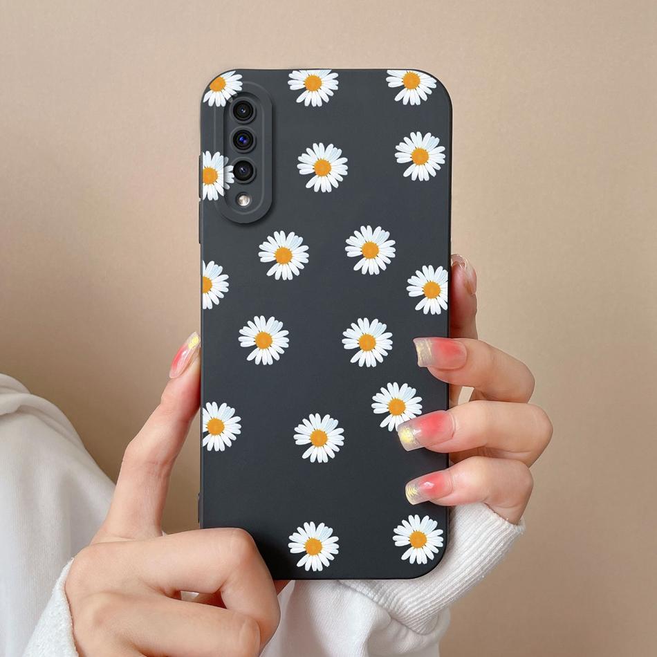 Case For Samsung A50 A50S Cute Astronaut Camera Lens Protection Soft Liquid Silicone Back Cover For Samsung Galaxy A 50 50S Capa