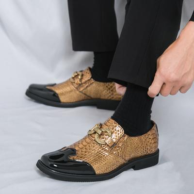 Fashion Thick Bottom Dress Shoes Men Casual Office Business Formal Oxford Men Gentleman Outdoor Patent Leather Wedding Shoes Fashion