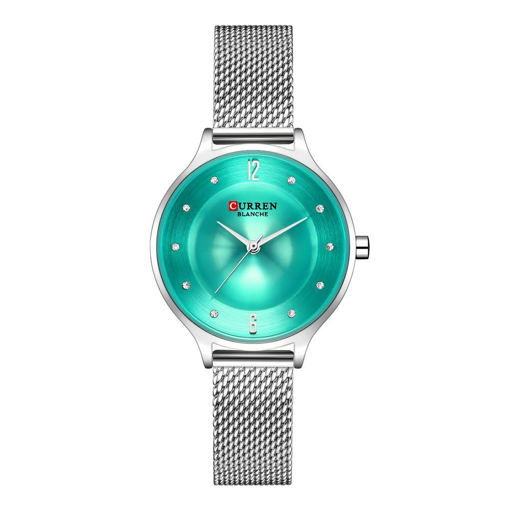 

CURREN Новые женские часы, повседневные кварцевые часы с сетчатым ремешком Milano, креативные цветные часы, тонкие часы